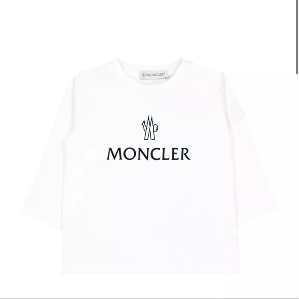 MONCLER ENFANT LONG-SLEEVE WHITE t shirt
